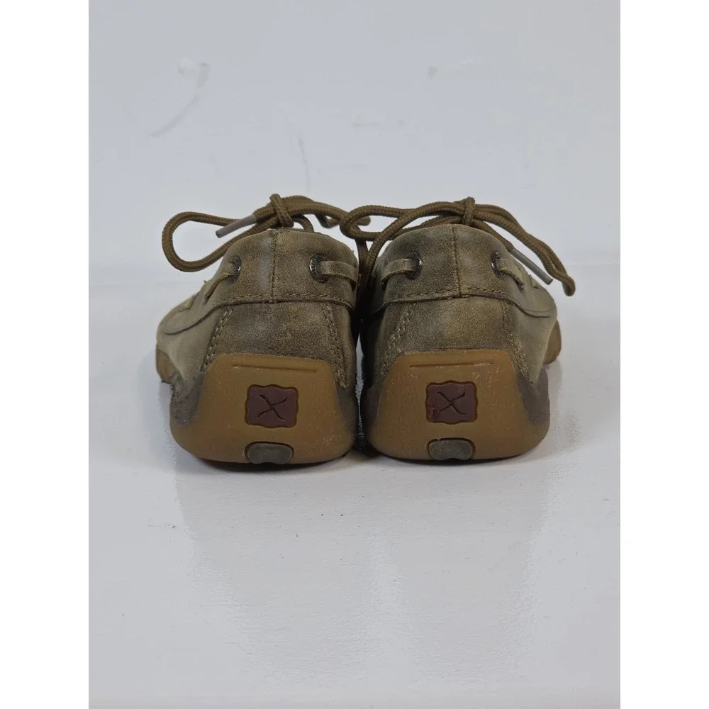 Twisted X Kids Size 2 Painted Cactus Arrow Leather Deck Shoes Moc Loafers Chill